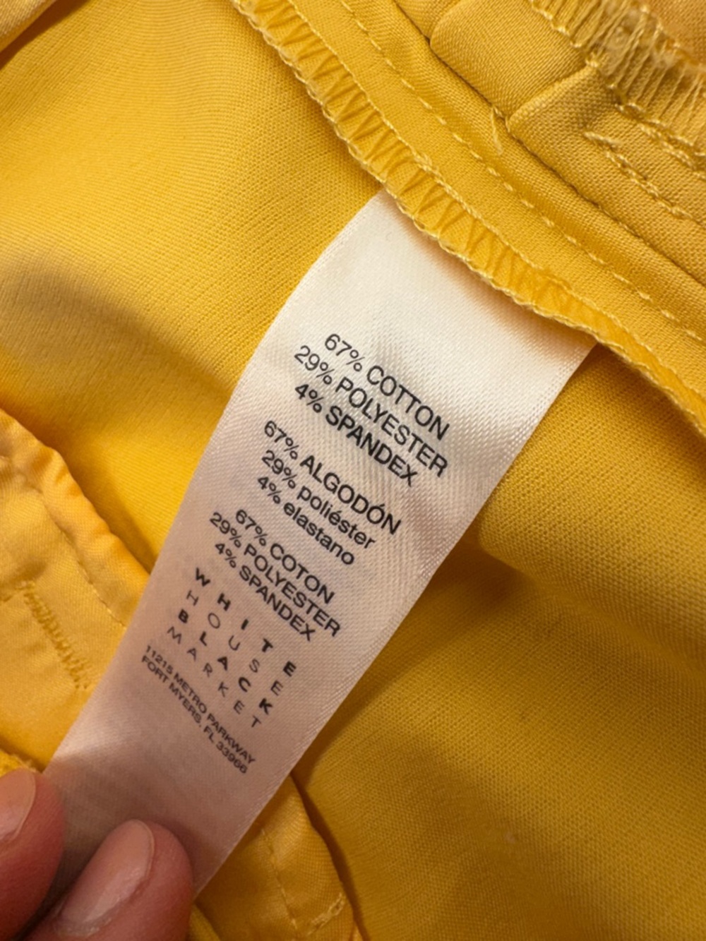 White House Black Market Yellow Women's Flat Front Shorts - Picture 4 of 5